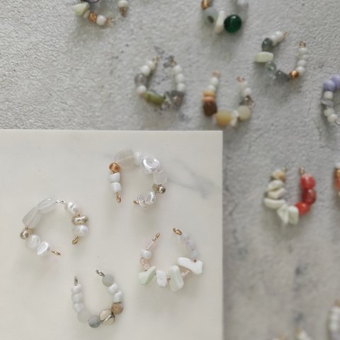 beads ear cuff   【natural】