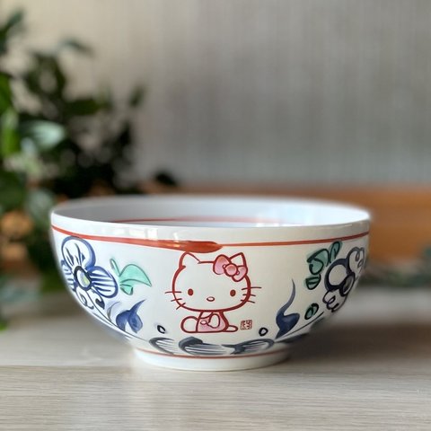 サンリオ「ハローキティ」×麦山窯　まるぼうる430ml - Hello Kitty 藍（あお）