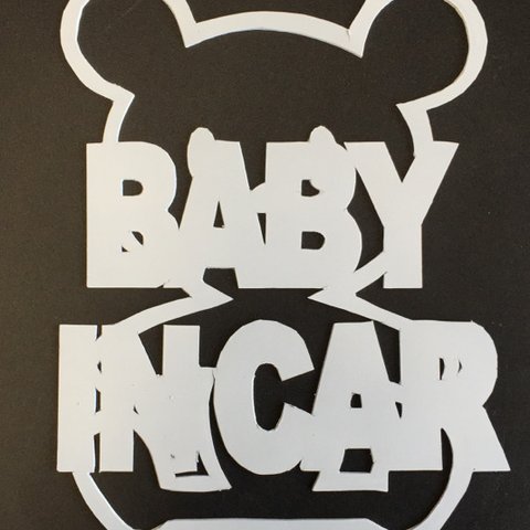 マグネットステッカー    くまさん BABY IN CAR