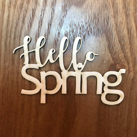 [hello spring/大]タイトルチップボード（2個入り）