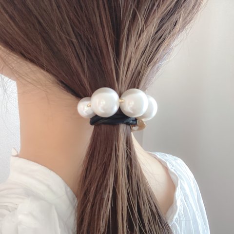 HAIR TIE:「Existence」 dense pearl