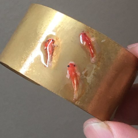 真鍮バングル  「Goldfish」