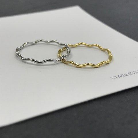 11号〜19号迄💍 ステンレス316L  /  0.5mm 数量限定販売 波打ち ステンレスリング