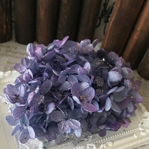 ロイヤルブルーパープルグラデーション❣️アレンジ加工紫陽花小分け❣️ハーバリウム花材プリザーブドフラワー