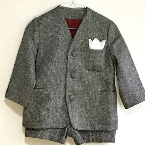【送料無料】 男の子用 スーツ グレー
