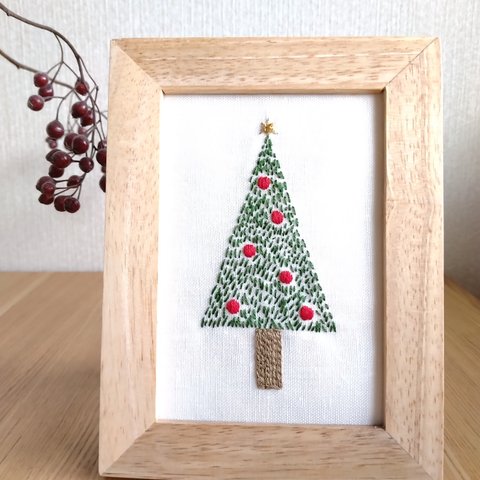 刺繍フレーム　クリスマスツリー