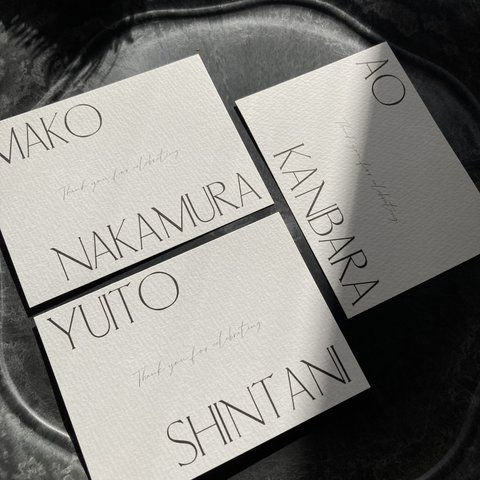 《1枚 ¥100〜》席札・NAME CARD  Design B