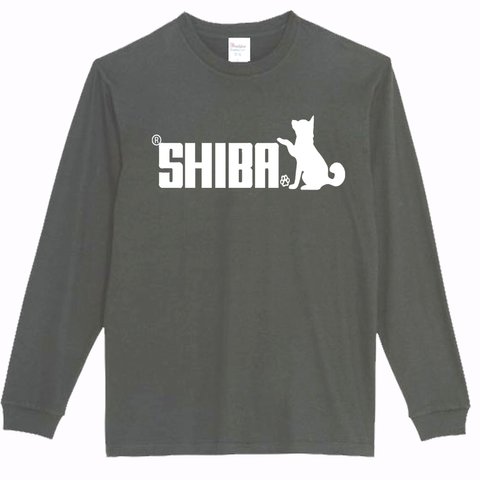 ［SHIBA］5.6oz柴犬お手ロンT　面白い　パロディ　おもしろ