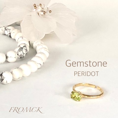 PERIDOT  ovalring   No.2  〜size free〜