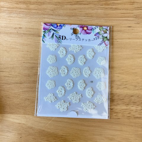 5Dレリーフステッカー ネイルシール[02]フラワー 花