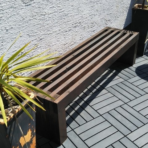【屋内外】リゾート風ベンチ01_Garden Bench