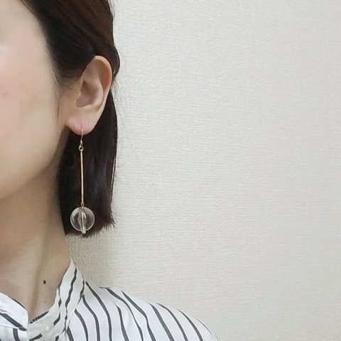 【sale】クリアなロングピアス/イヤリング