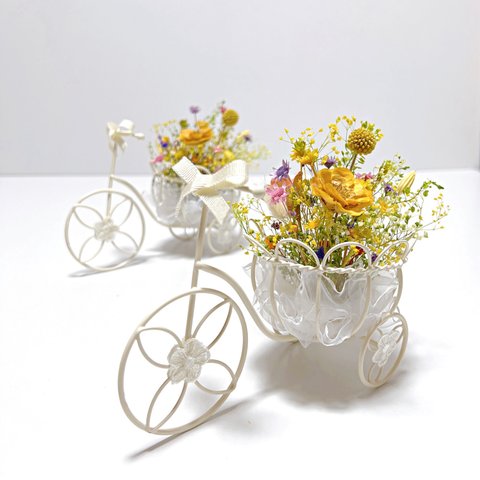 母の日に贈る/癒しの花カゴ自転車