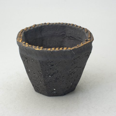 陶器製（3号ポット相当）　植木鉢  KELc-ミカゲブラック-7957