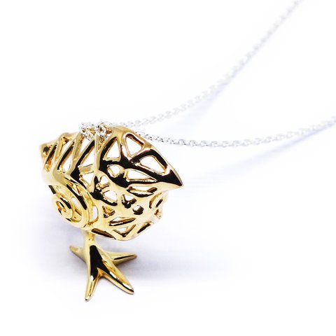 金のひよこペンダントK18GP/SV925【Pio by Parakee】gold chick pendant