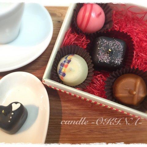 《スイーツキャンドル》 Chocolate candle（香り付き）5個セット