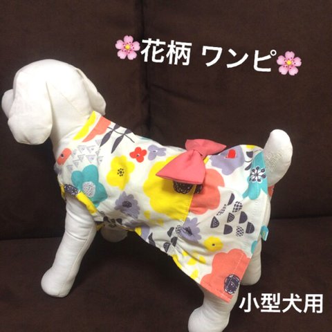 小型犬用 ♪   花柄のワンピース♪  子供服とおそろい有り♪