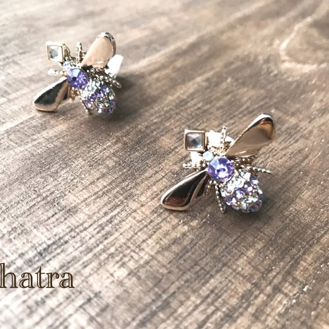 新作＊bee＊earring…purple