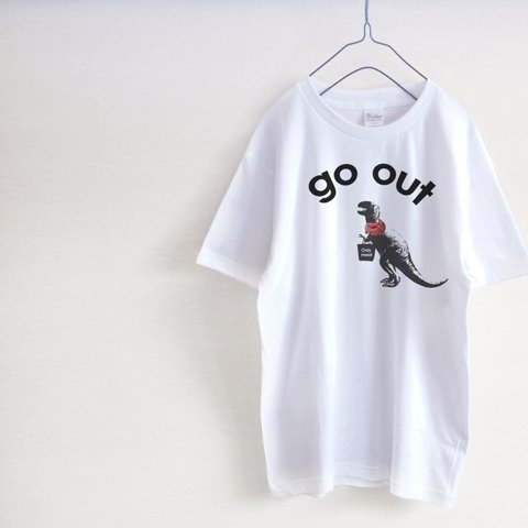 go out　恐竜お出かけTシャツ