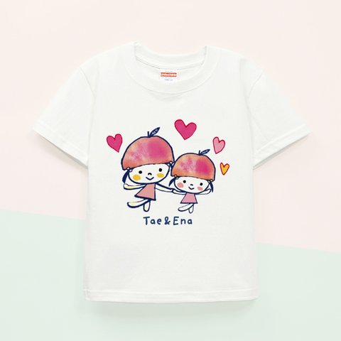 Kids 名入れＴシャツ（ももちゃん姉妹）