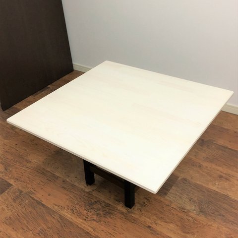 薄型こたつ天板　60x60cm　ホワイト　ウレタン塗装　天然木　交換用コタツ天板のみ 【オーダー可能】