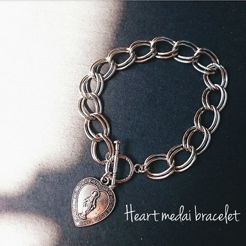 【再販2】Heart medai bracelet