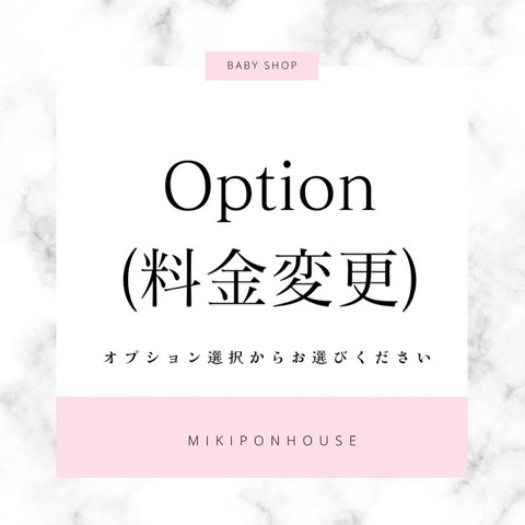 【option】オプションの追加・変更　料金変更　発送方法の変更