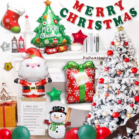 クリスマス バルーン 豪華 セット かわいい Xmas パーティー用品 Christmas ナチュラル 北欧系 数字 風船セット 男の子 女の子 風船 フェルト ガーランド お祝い 飾り付け おうち