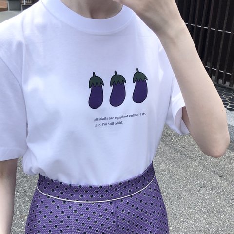 ◎送料無料　ナス半袖Tシャツ【受注生産】