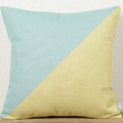 クッションカバー ブルーイエロー 春夏 jubileecushioncc115ym