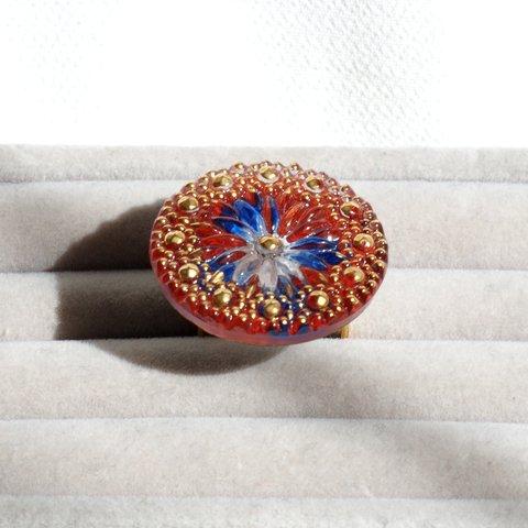 Czech Glass ring  -No.18-