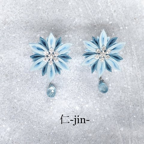 冬に煌めく雪の結晶earring