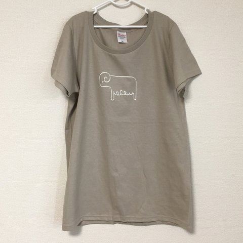 ひつじ Tシャツ シルバーグレー 