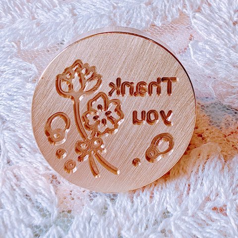 25mm Thank you🌷シーリングスタンプ ヘッド