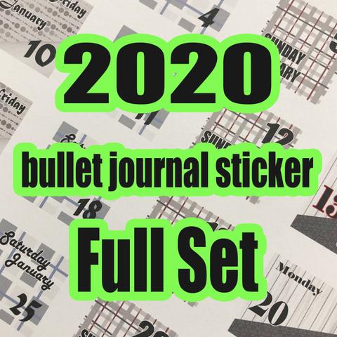 【2020年】bullet journal用★日付シール【Full Set】