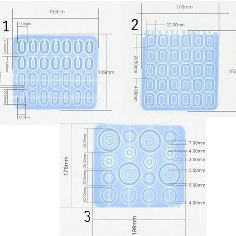 大量生産モールド１枚　　丸/四角/チェーン/