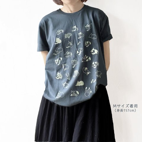 ねこのおしりTシャツ2023（デニム）