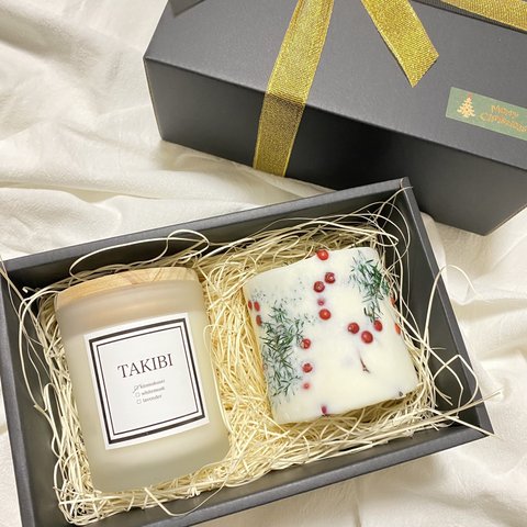 X'mas BOX ᔦᔧ*॰ॱ ~botanical candle set~