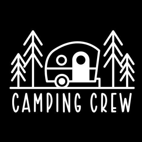 カッティングステッカー *CAMPING CREW* キャンピングクルー ホワイト