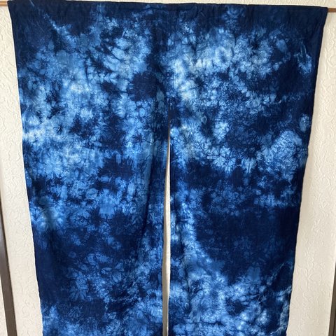 天然藍染　暖簾