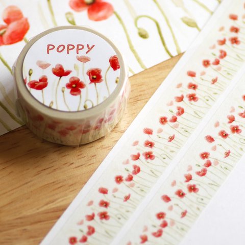 【poppy】オリジナルマスキングテープ（20mm×10m）