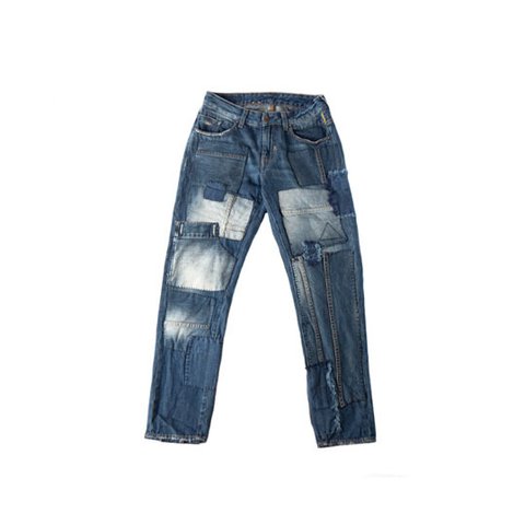 MOMOZONO x MARIO FRULIOコラボレーション、Meltin' Pot brand new jeansパッチワークリメイクデニム① MZ original