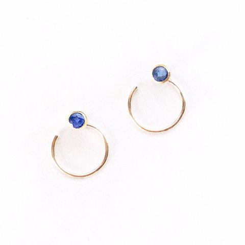 k18 Lazy Blue ピアス/受注制作