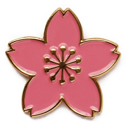 桜 ピンバッジ 桜の花びらをデザインしたピンズ ピンク色 サイズ小 1.8cm