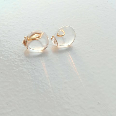 glass×drop×CLEAR:ノンホールピアス