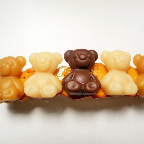 くまチョコクッキー　バレッタ　つやなし