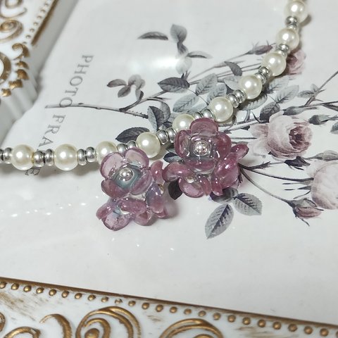 1粒ピアス【紫陽花】