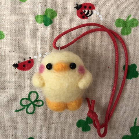 ひよこ　ストラップ🐥　羊毛フェルト