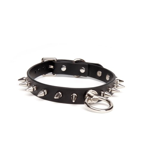 スパイクスタッズ Oリング付きチョーカー ブラック Choker