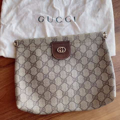 ユニセックス　オールドグッチ　GUCCI クラッチバッグ ポーチGG柄　レア